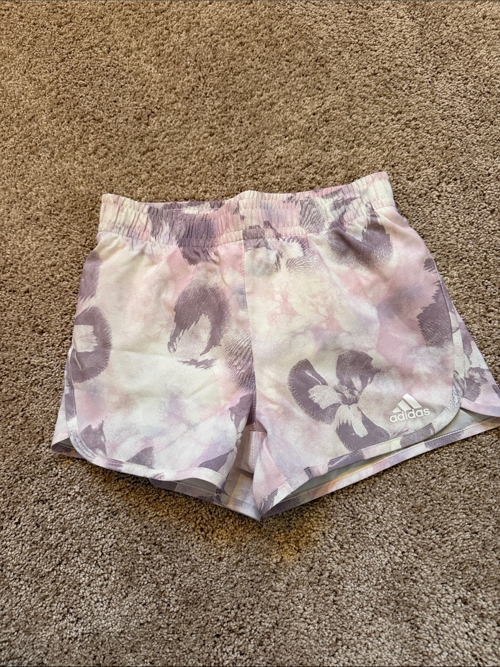 adidas Pink and Lavender Floral Running Shorts